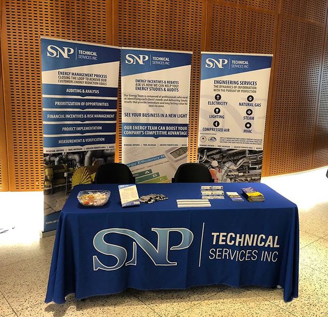 Our Energy Education booth set up at the @uwindsor engineering building for the Energy &amp; Sustainability Summit 2018 #energy #sustainable #sustainability #snptech