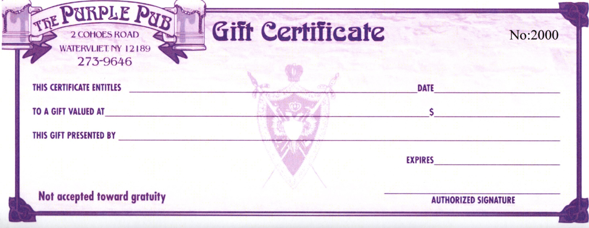 Gift Certificate - Physical or Instant Digital — Dock Street Brewery