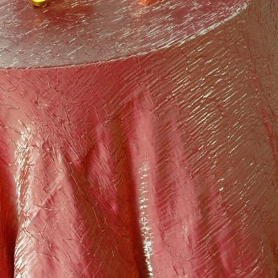 Crushed Fabrics- crushed fabrics are treated to have a permanently rumpled, crinkled, or irregular surface. We love to use these fabrics because they never look wrinkly! They are easy to work with and look fantastic as tablecloths, napkins, sashes, and chair covers. 