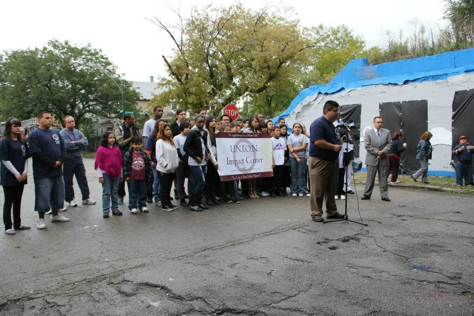 Our President & CEO, Dr. Rafael Yañez, speaking to the community