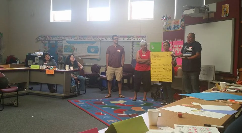 Board members discussing organization vision for 2017