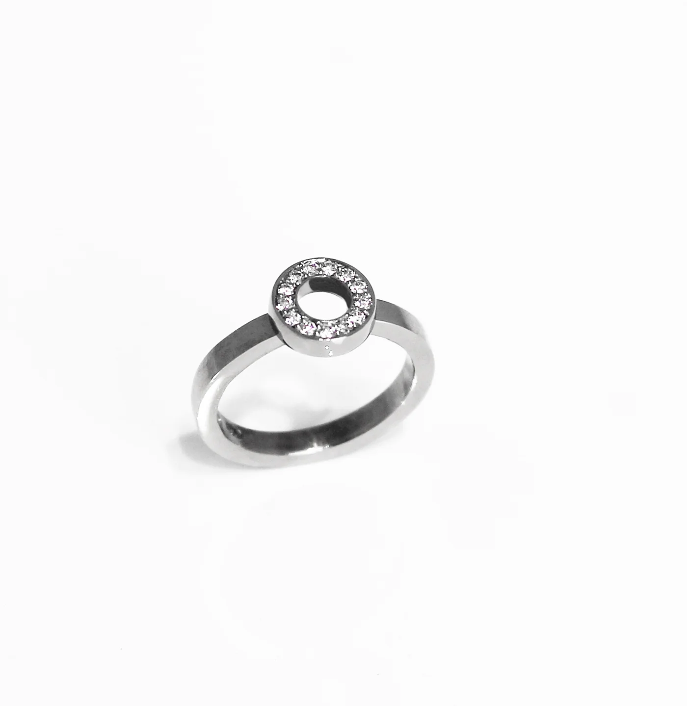 White gold with diamonds