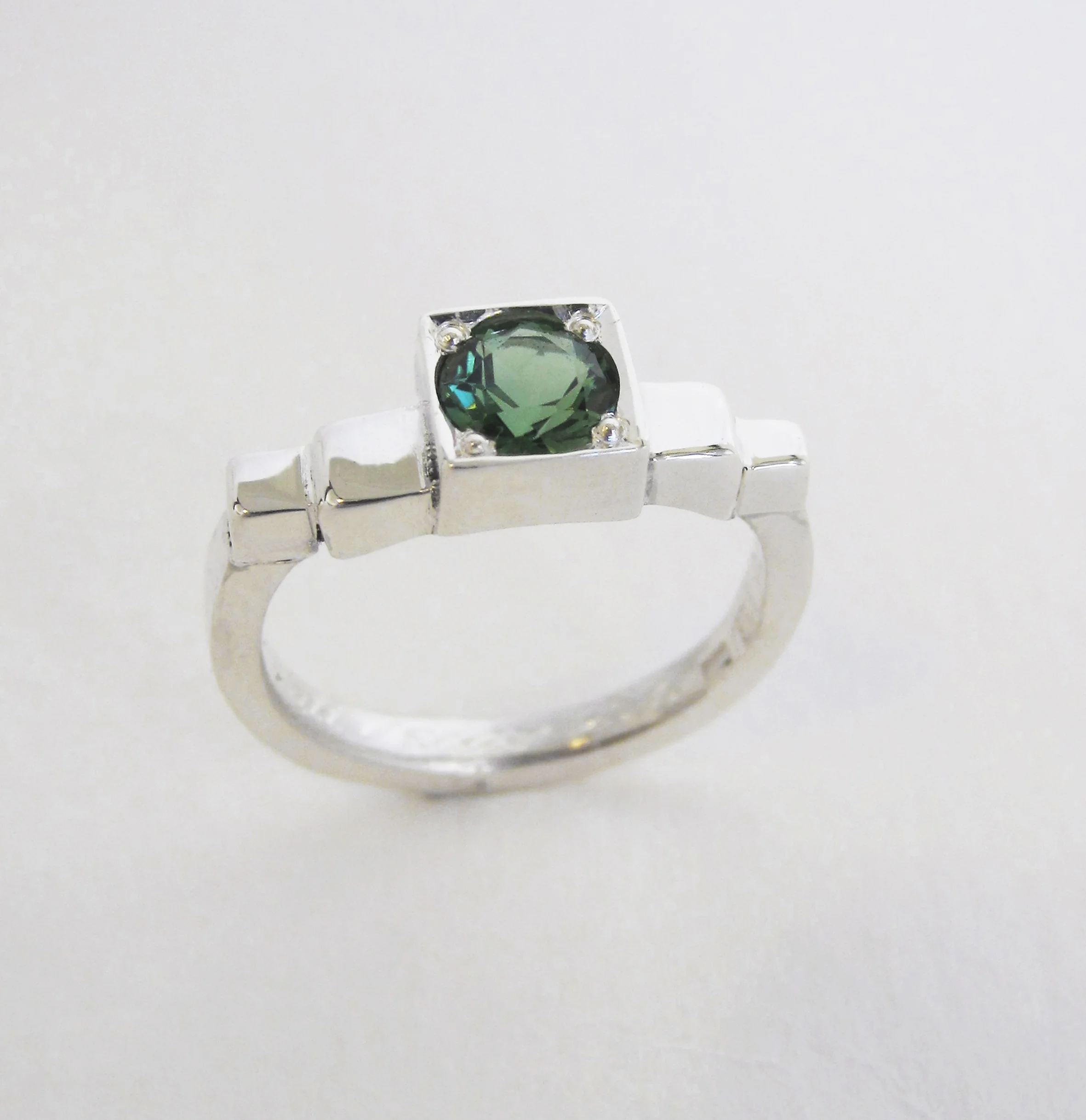 Silver & tourmaline