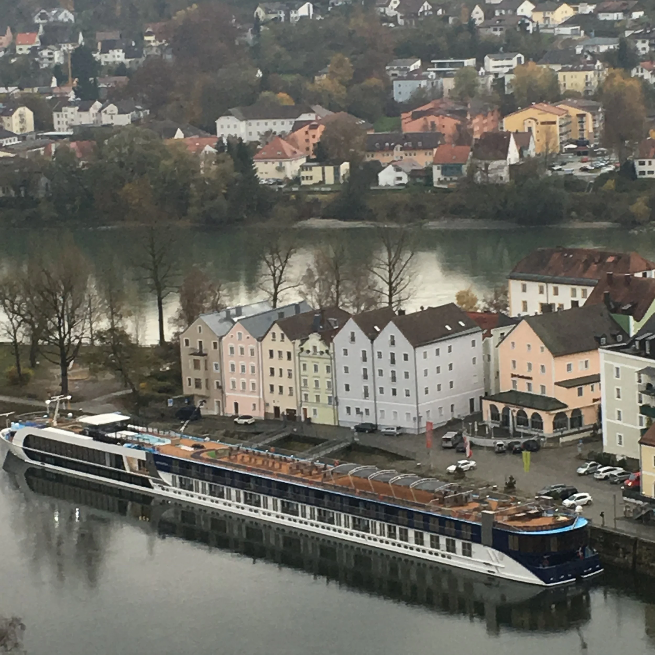 AmaWaterways' AmaSerena docked in Passau, Germany.
