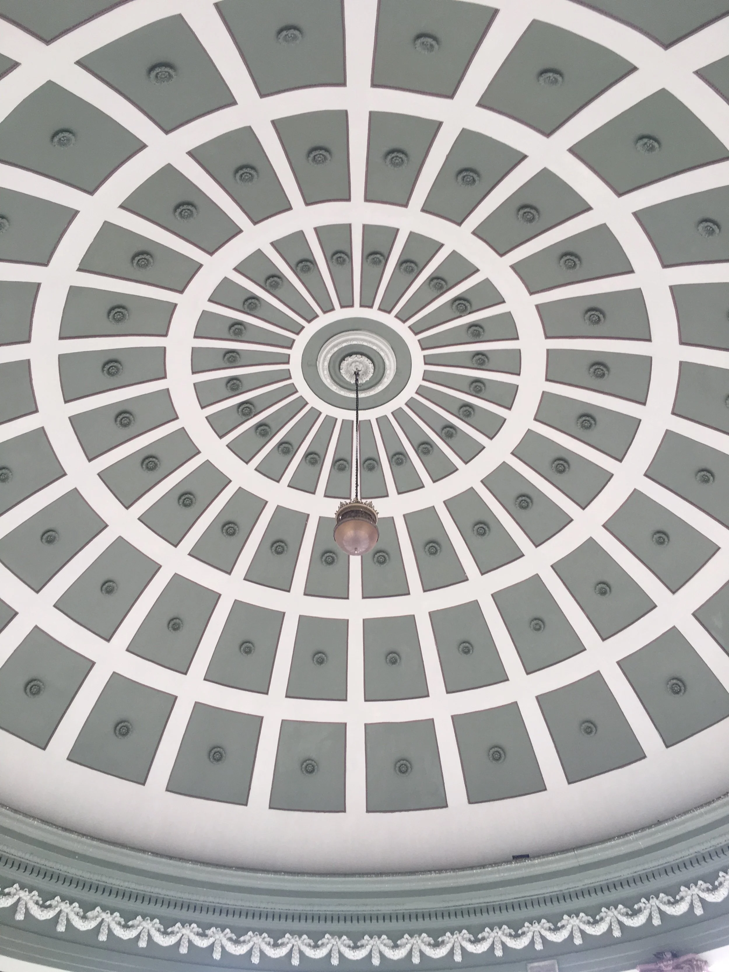 The renovated underside of the Templo de la Musica dome.