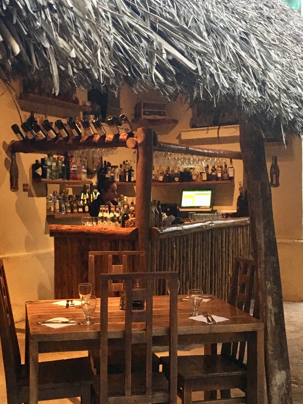 The bar inside a paladar