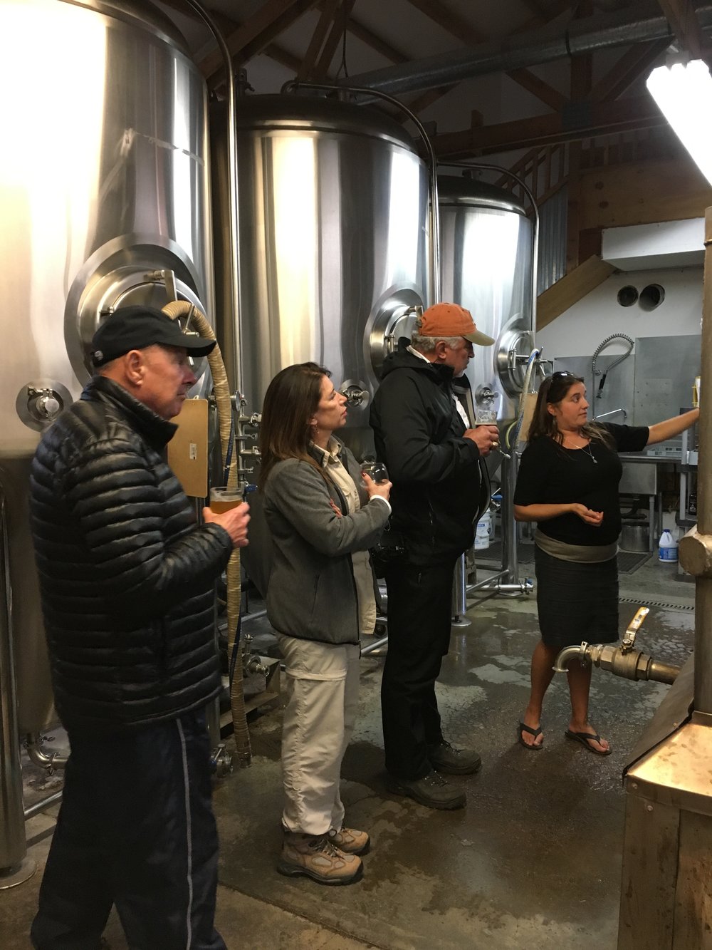 Becca Giving a Brewery Tour