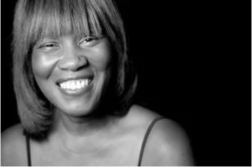 Black and white of Patricia Smith smiling