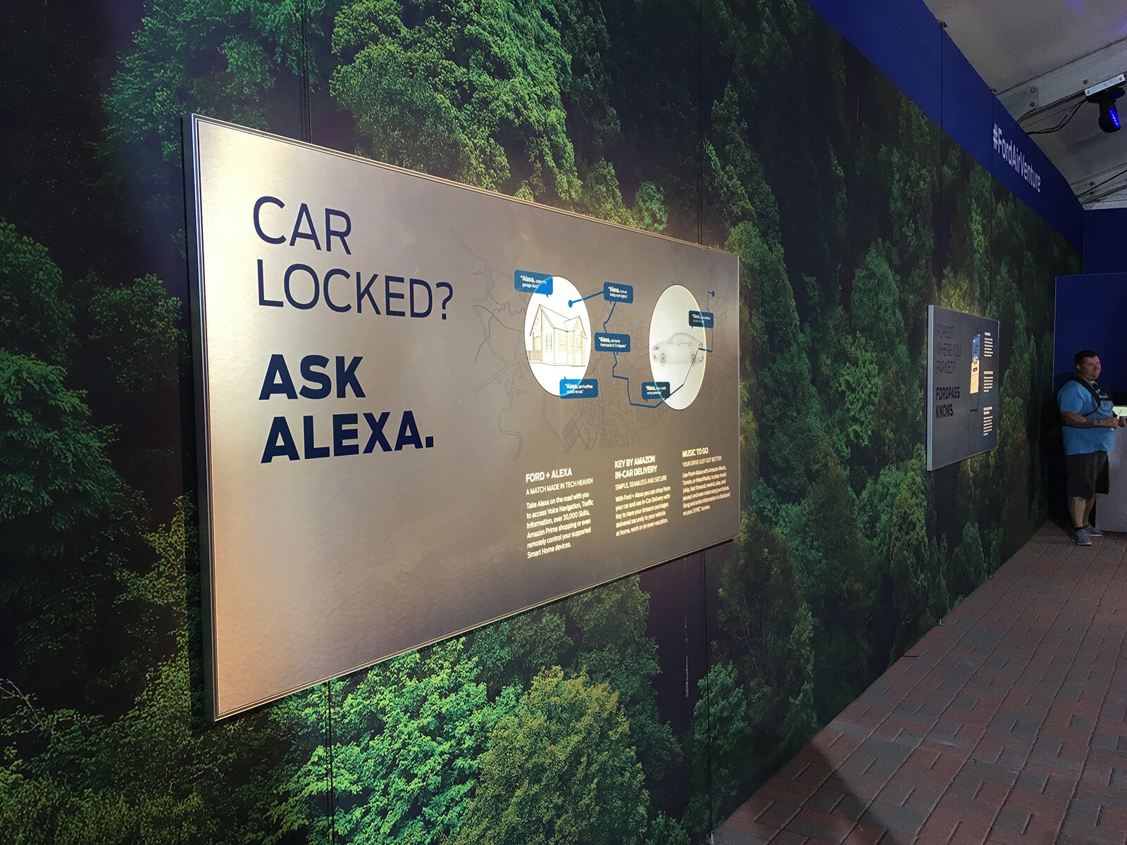  Wall graphics were printed to metal, in reference to the materials used in aircraft.  