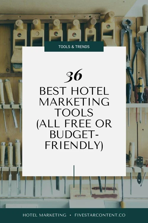 Hope you have your toolbox handy, these are the 25 hotel marketing tools you’ll want to add to your arsenal right now.