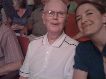 Me and G-Pa P last summer when he begrudgingly let ME treat HIM to a big band concert. Best $20 I ever spent. 