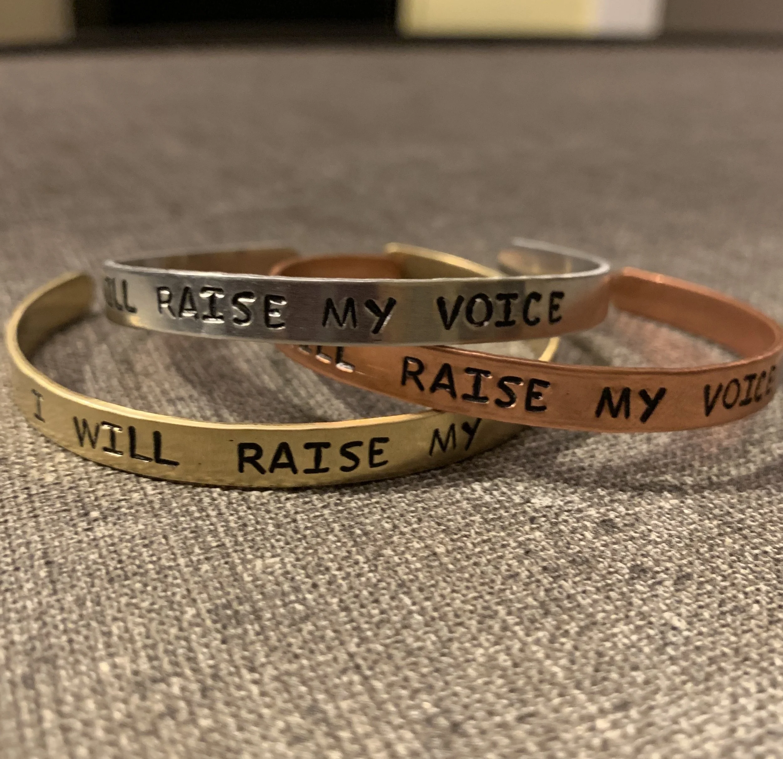 "I Will Raise My Voice" bracelet