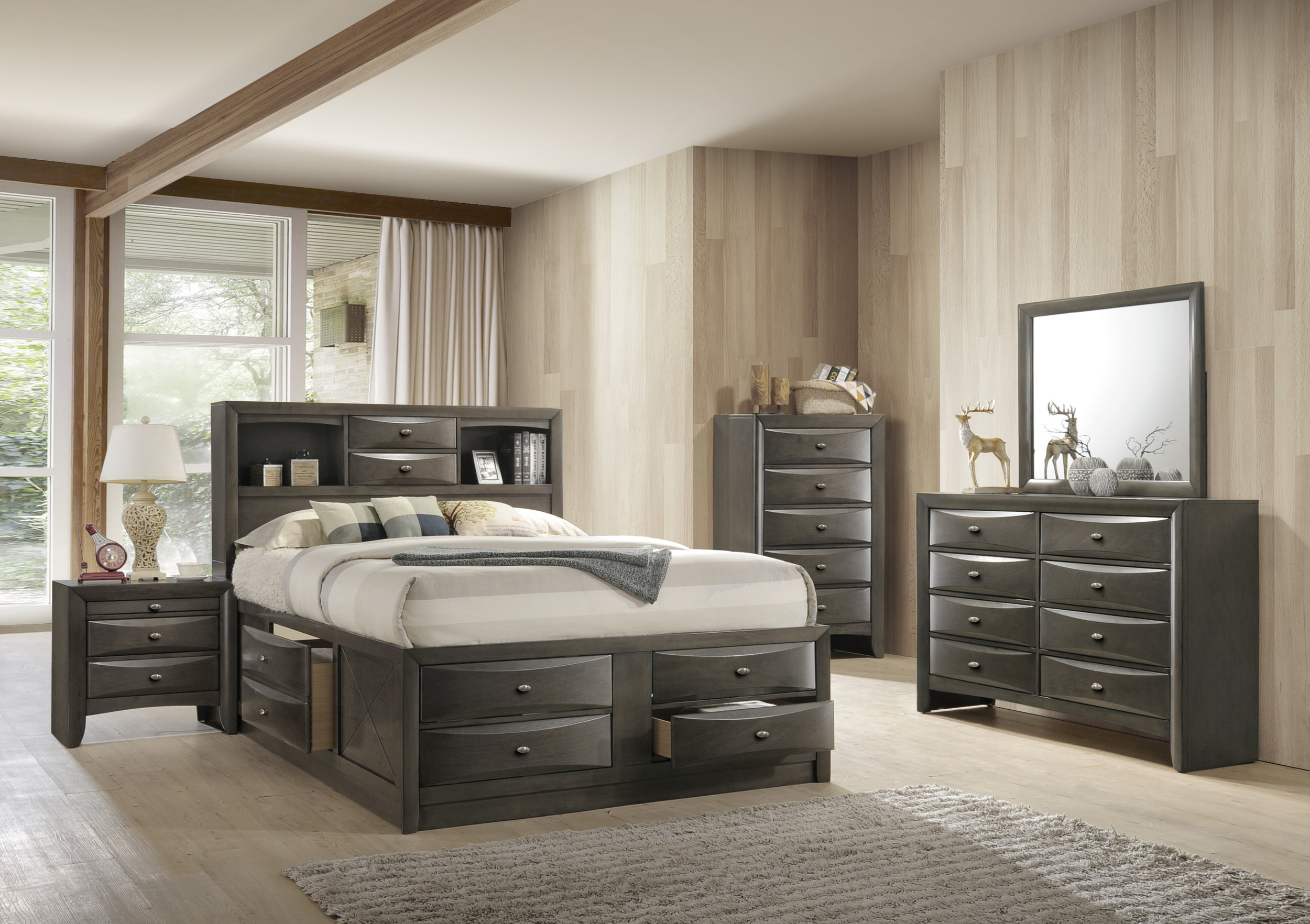 Ultimate Storage Grey Factory, Ultimate King Size Bed Frame