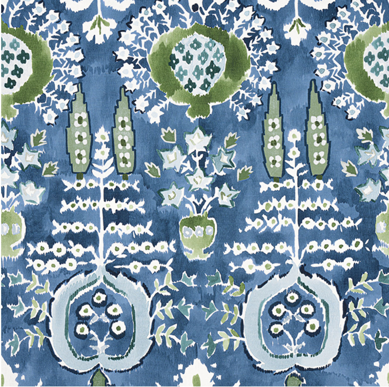 Thibaut Mendoza Suzani Blue and Green on Navy.png