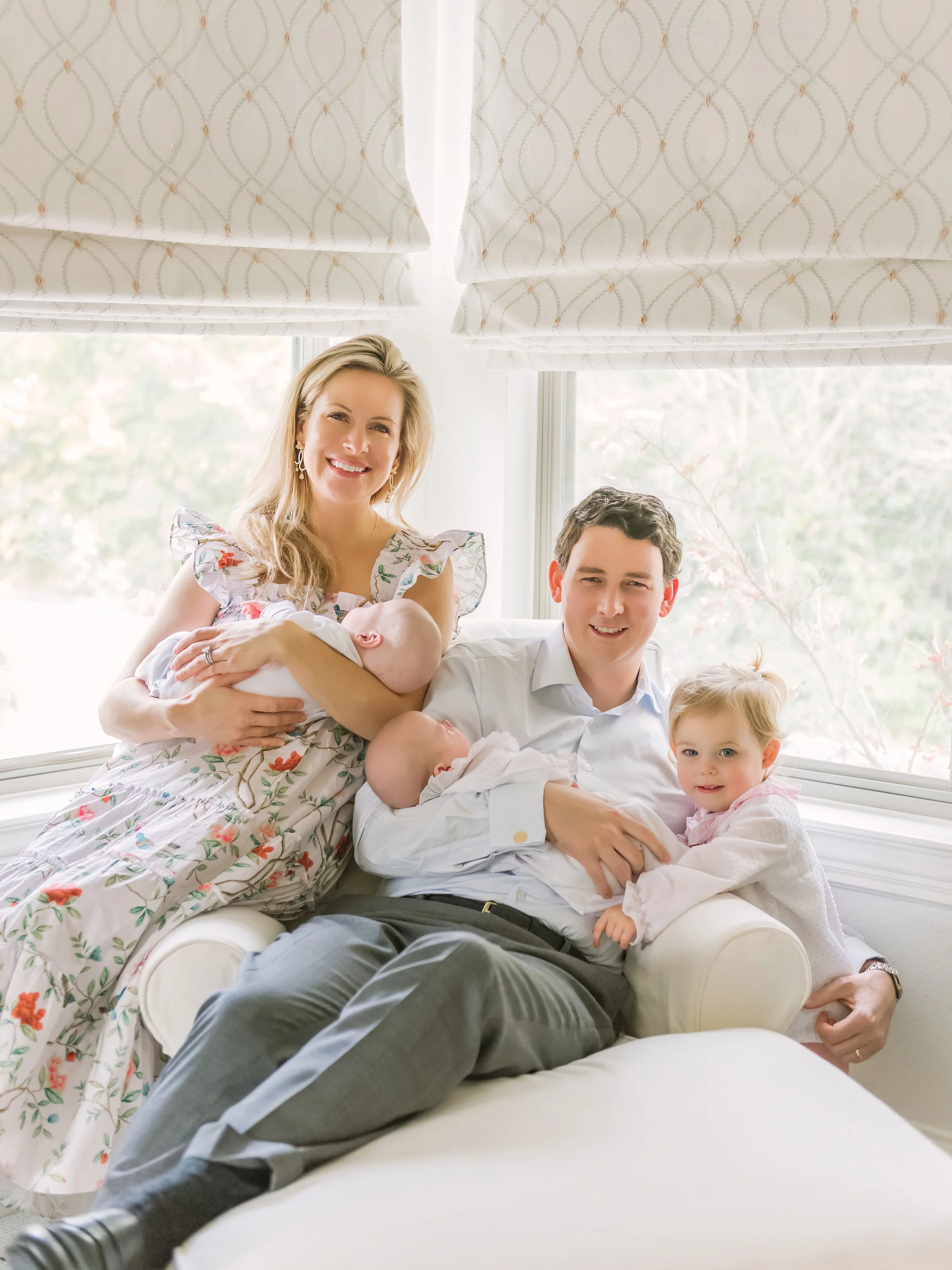 Newborn Twins with Big Sister Family Newborn Photography (Dallas, TX)