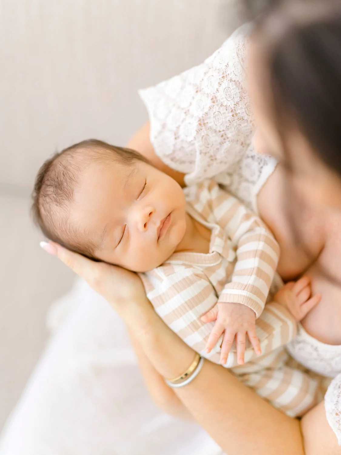 Light-Filled Studio Newborn Session with the Whole Family in McKinney, TX