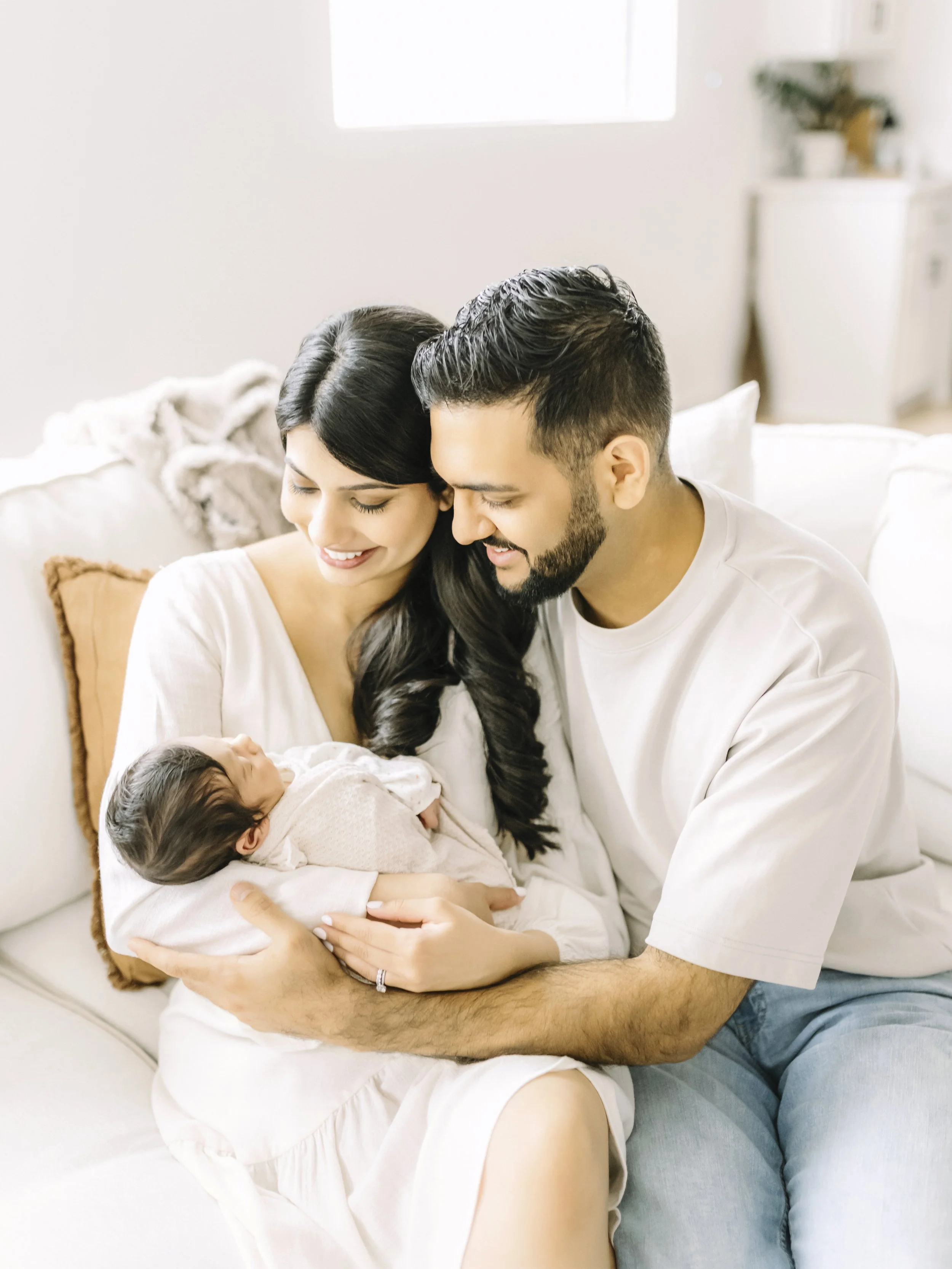 A Soft, Neutral In-Home Newborn Session in north Dallas, Texas