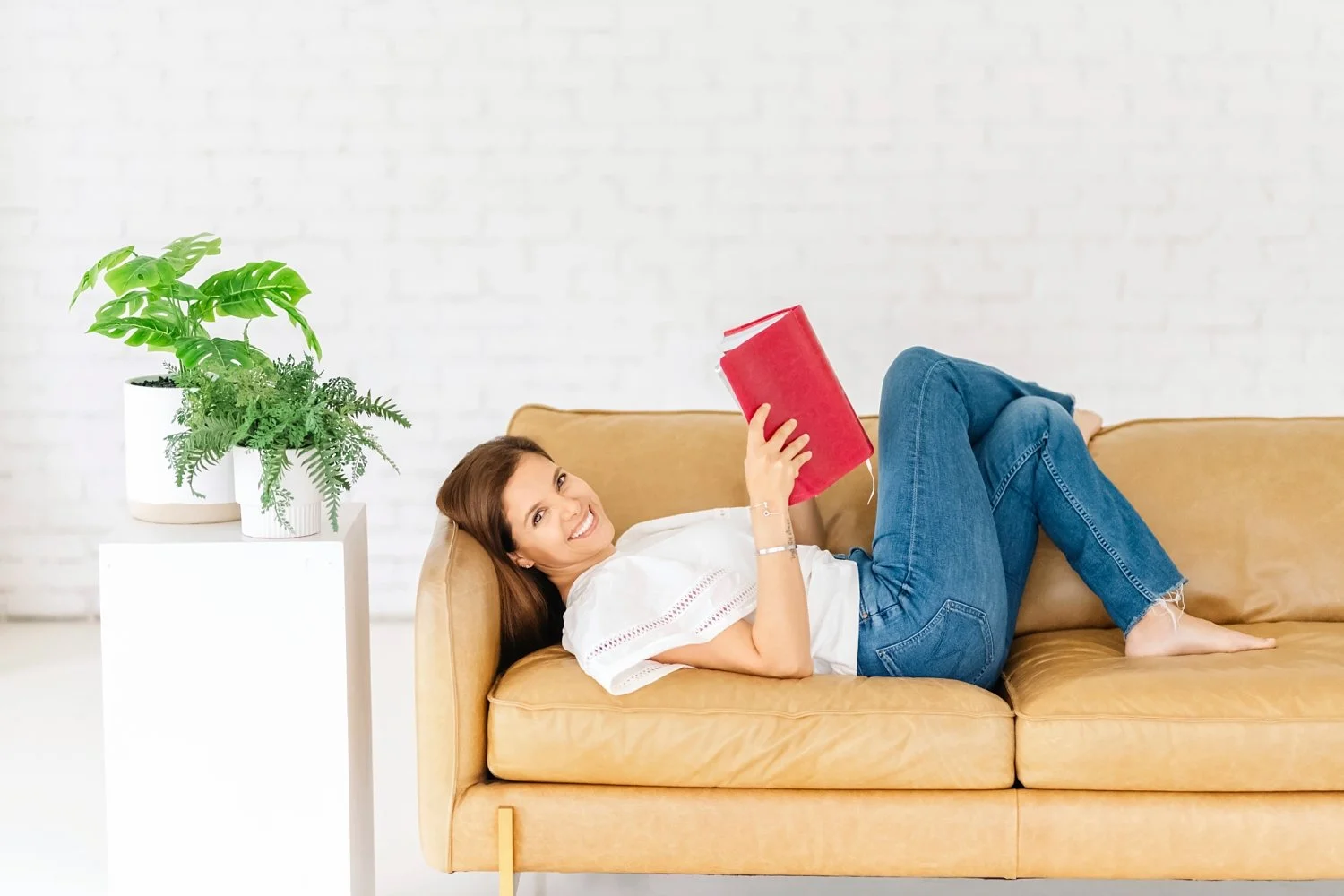 branding photos of owner reading their Bible