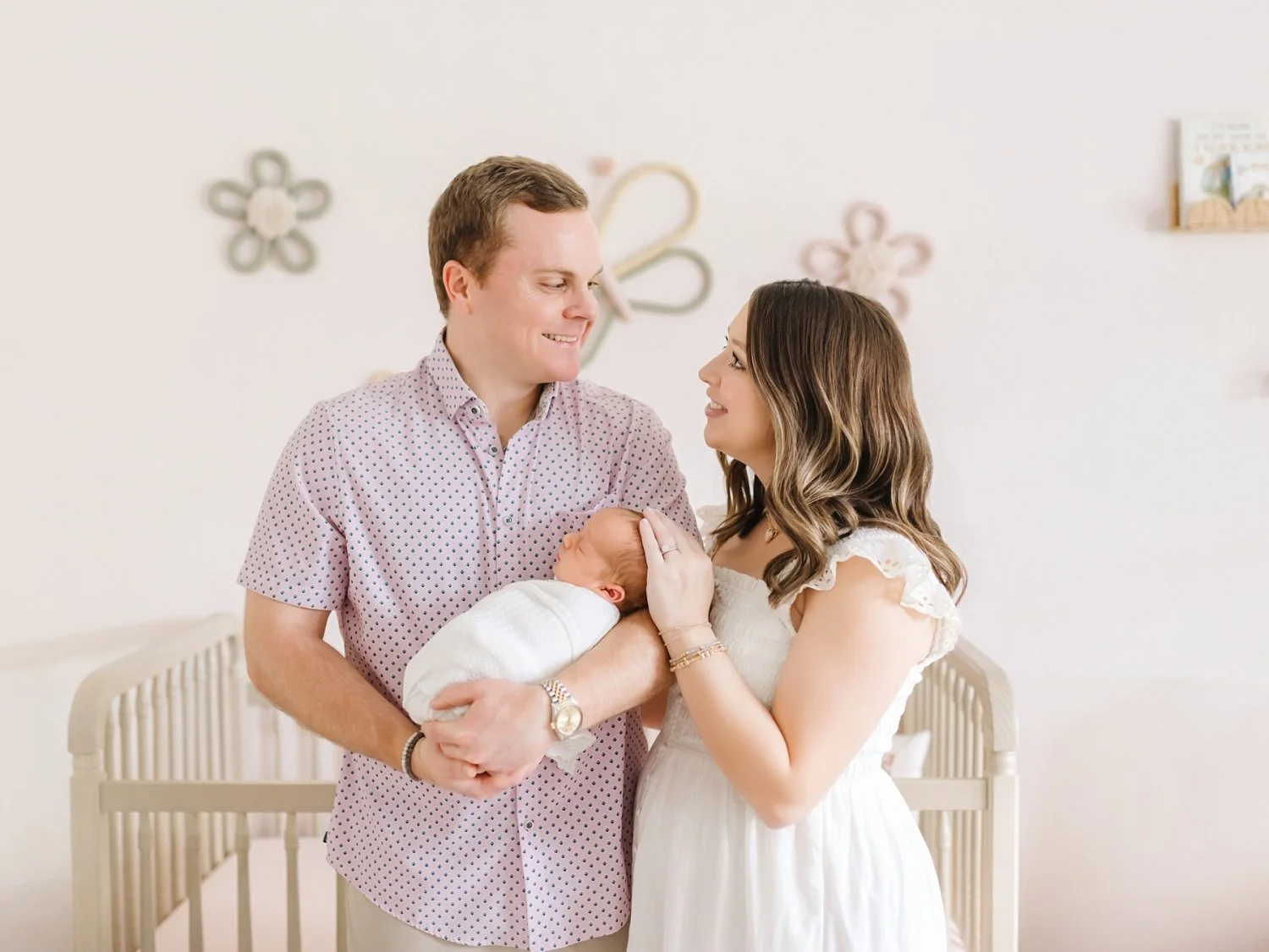 north dallas texas newborn photoshoot with mom and dad