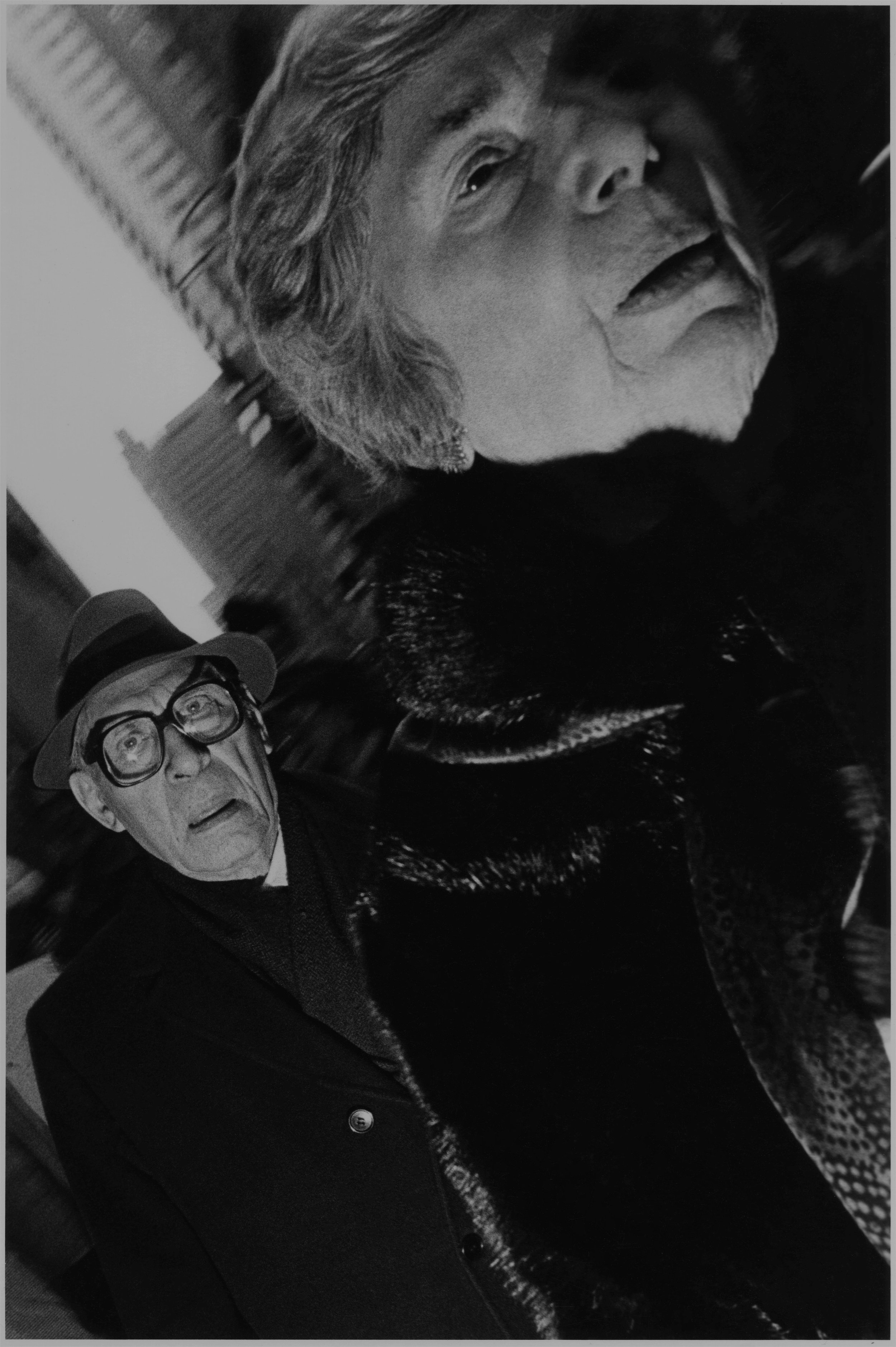 henry miller lookalike on 5th &amp; 57th., nyc, c. 1985