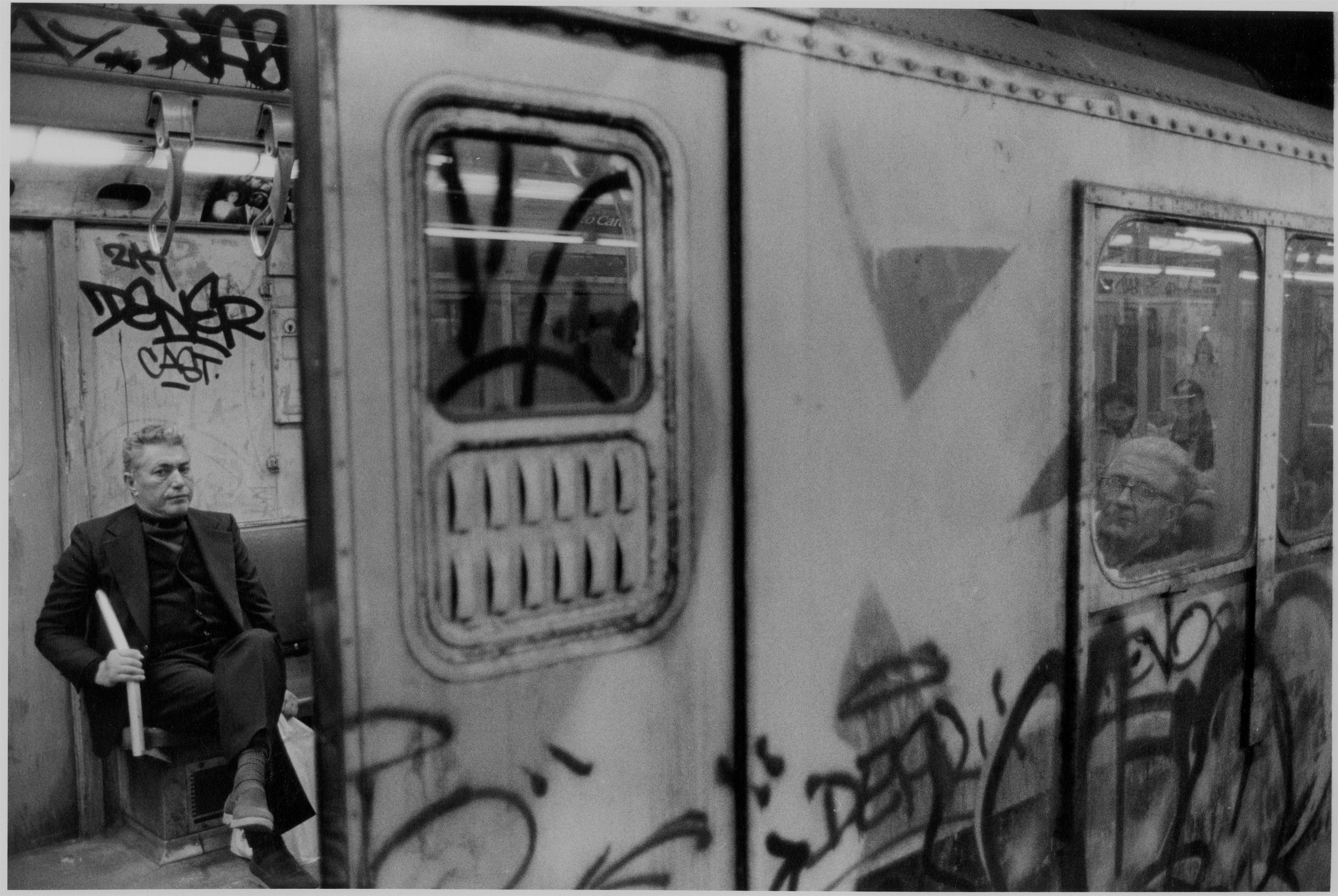 vented subway door/all eyes on me, nyc, early 1980’s