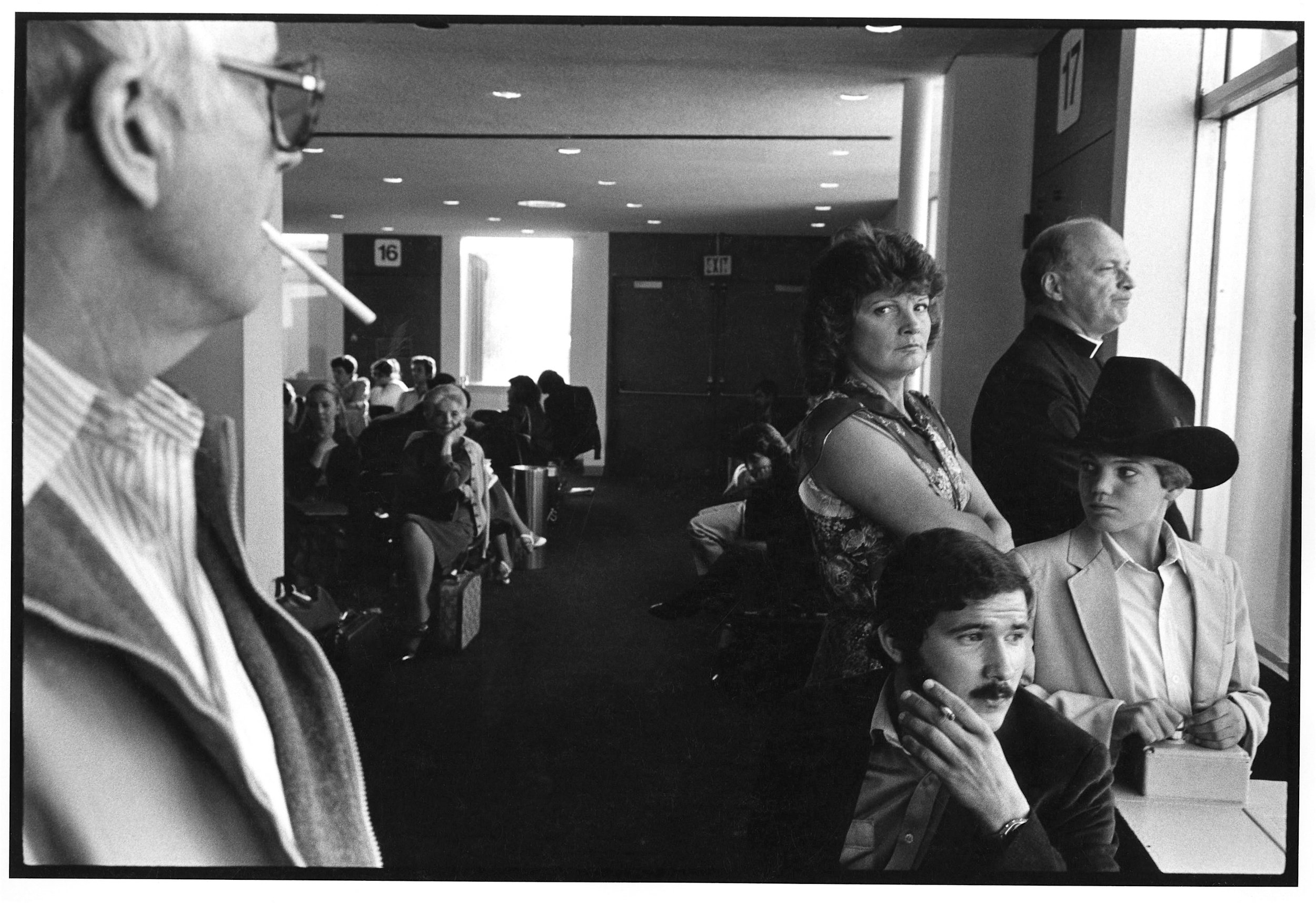 la guardia airport departure lounge, nyc, early 1980’s