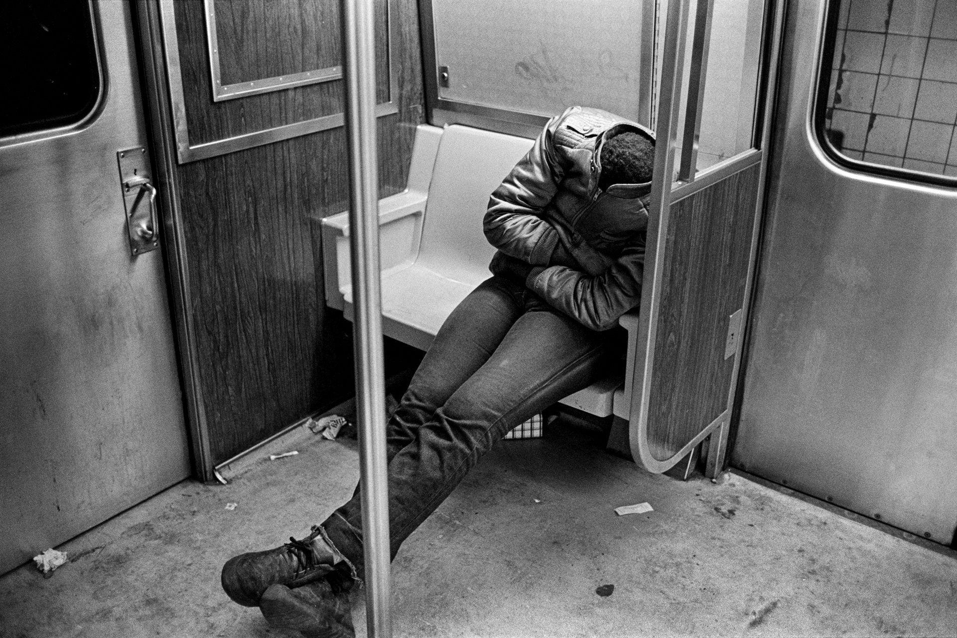 Head in Jacket, NYC, 1984