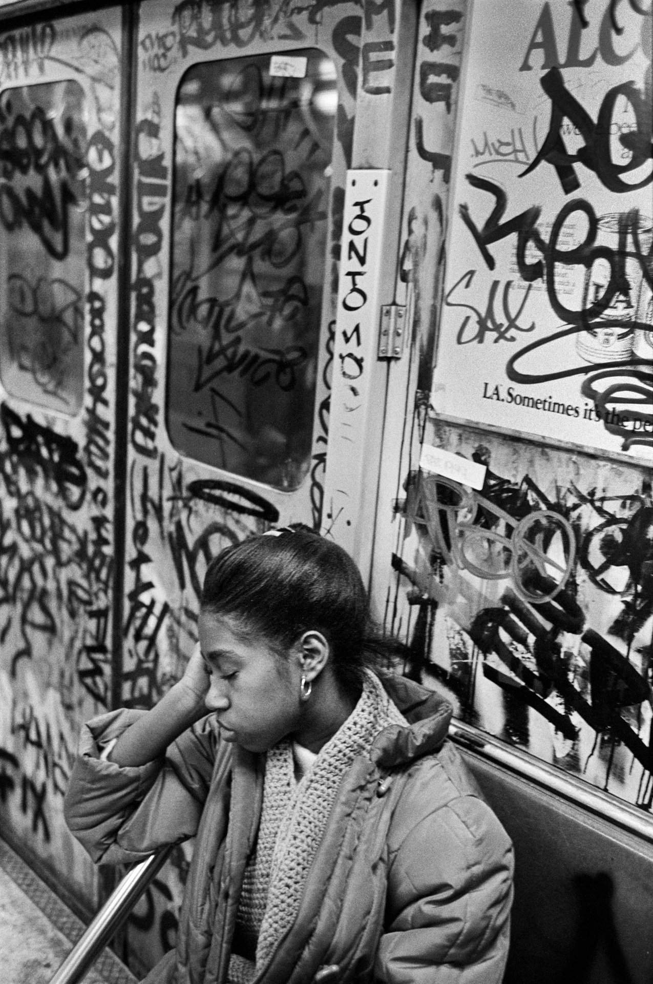 Subway Sleeper, NYC, 1987