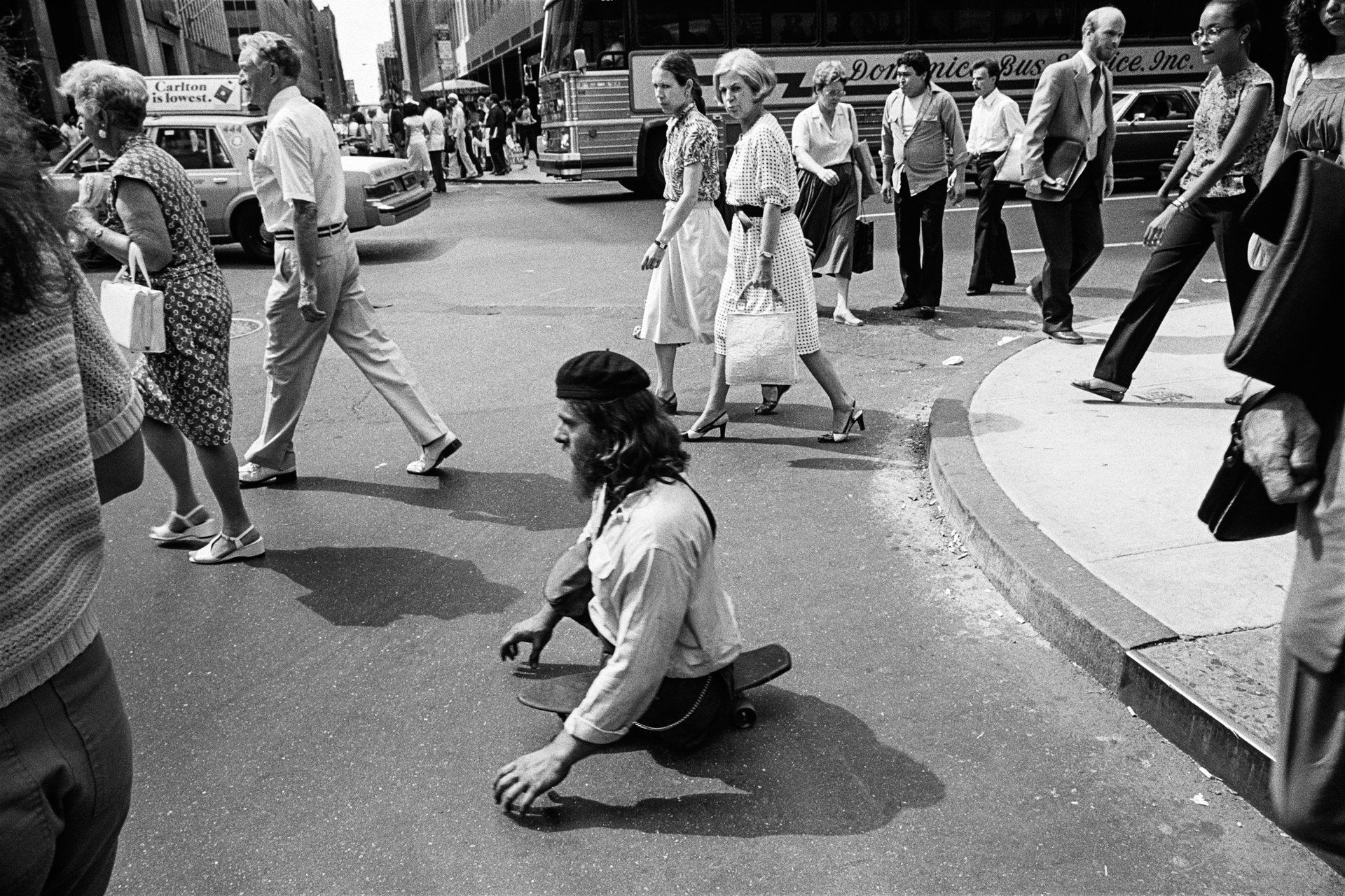Man on Skateboard, 54th St., NYC, c. 1985