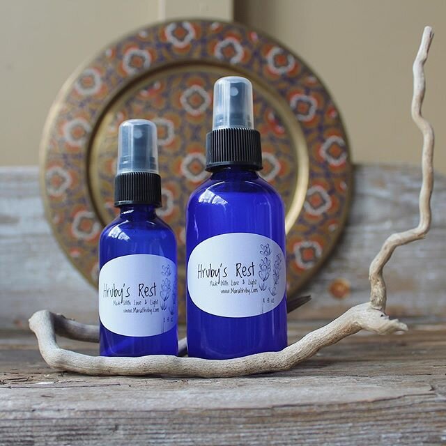 Hruby&rsquo;s Rest Aromatherapy Mist is available in two sizes, the 2 oz &amp; 4 oz! I designed this essential oil blend to help with anxiety, depression, insomnia, and tension. Both sizes are on sale until Friday night! Click the link in my bio and 