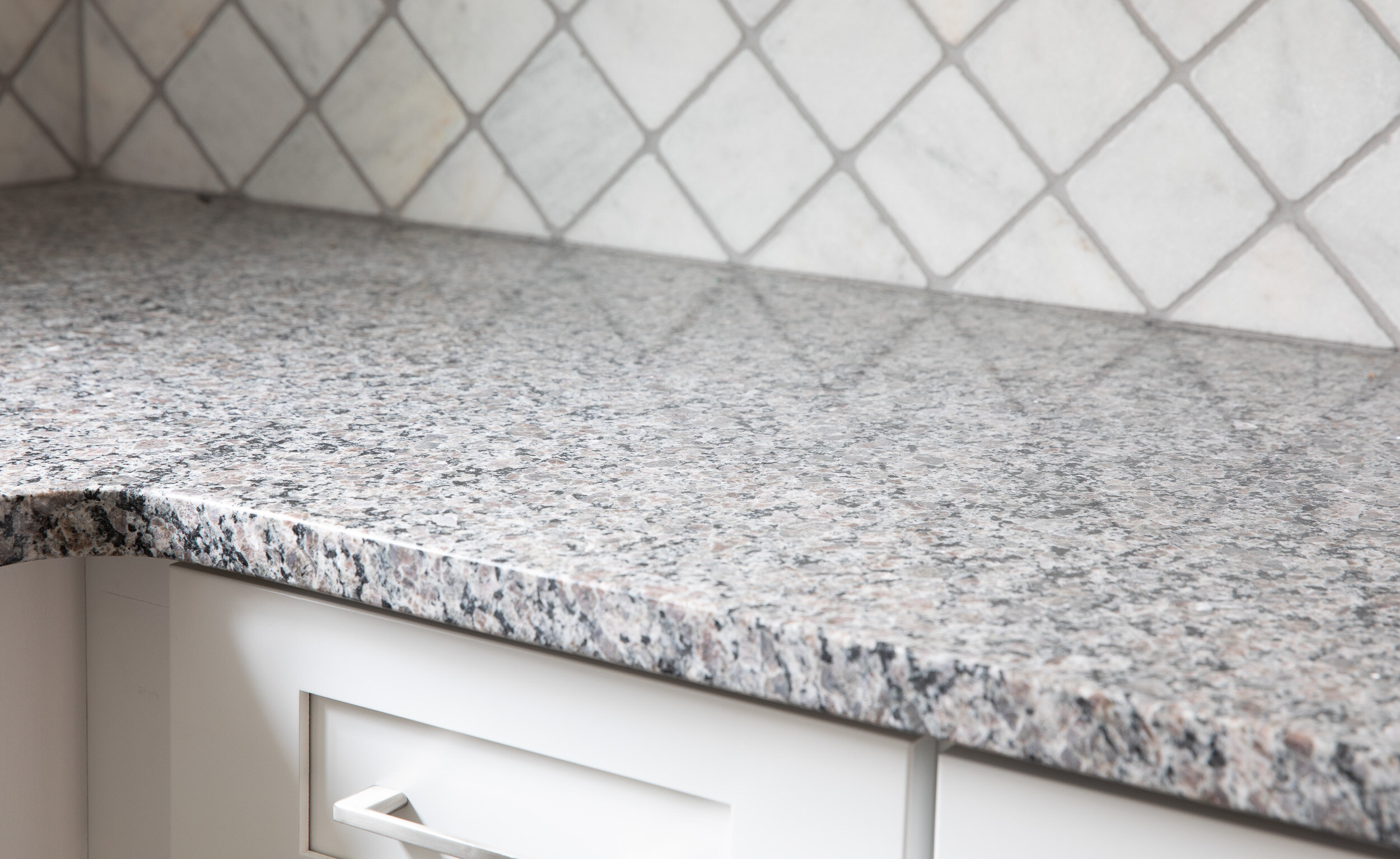 Granite countertop in a newly constructed home.