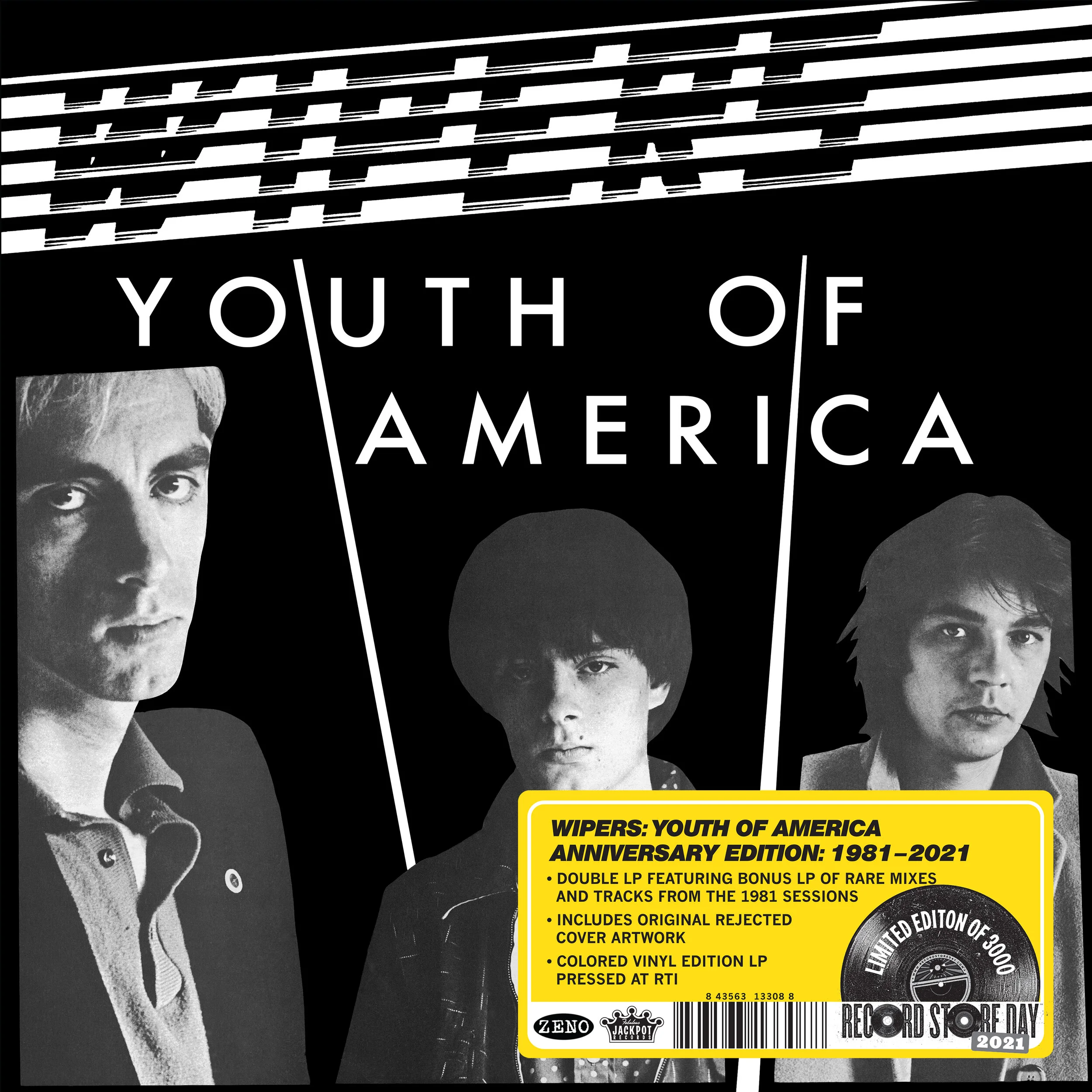 Wipers: Youth of America Anniversary Edition: 1981-2021 (Limited Edition 2 x LP Colored Vinyl - RSD 2021)