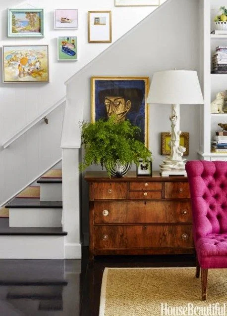STAIRWAY GALLERY WALL | via House Beautiful