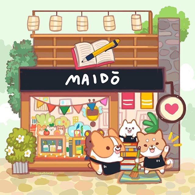 Thanks so much to @thousandskies for this adorable pic! Please come by we are open Monday-Friday, 10:30am-5:30pm :) Take care ╰(*&acute;︶`*)╯♡ #thousandskies #cute #kawaii #maido