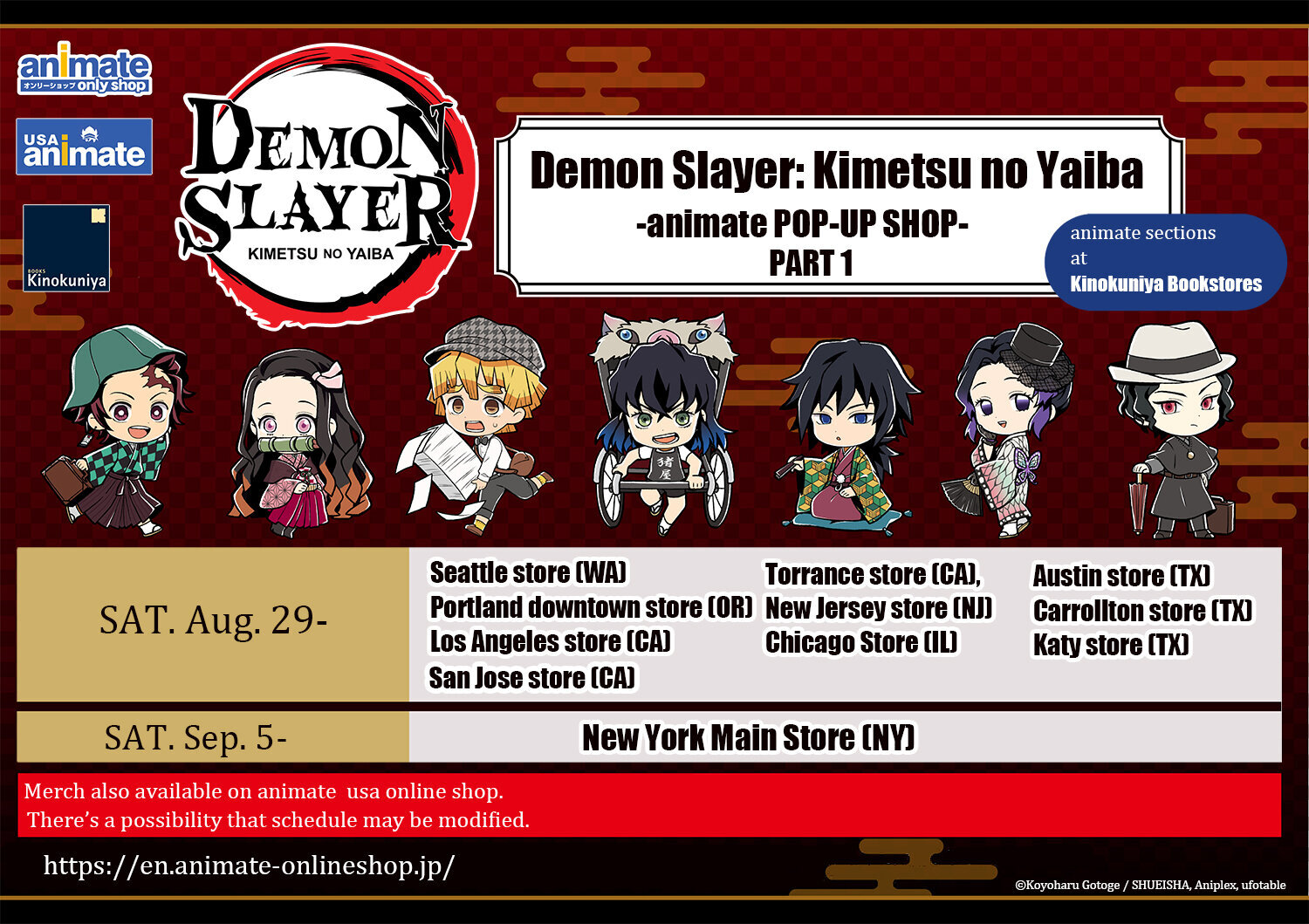 Demon Slayer Fair Schedule - Completed