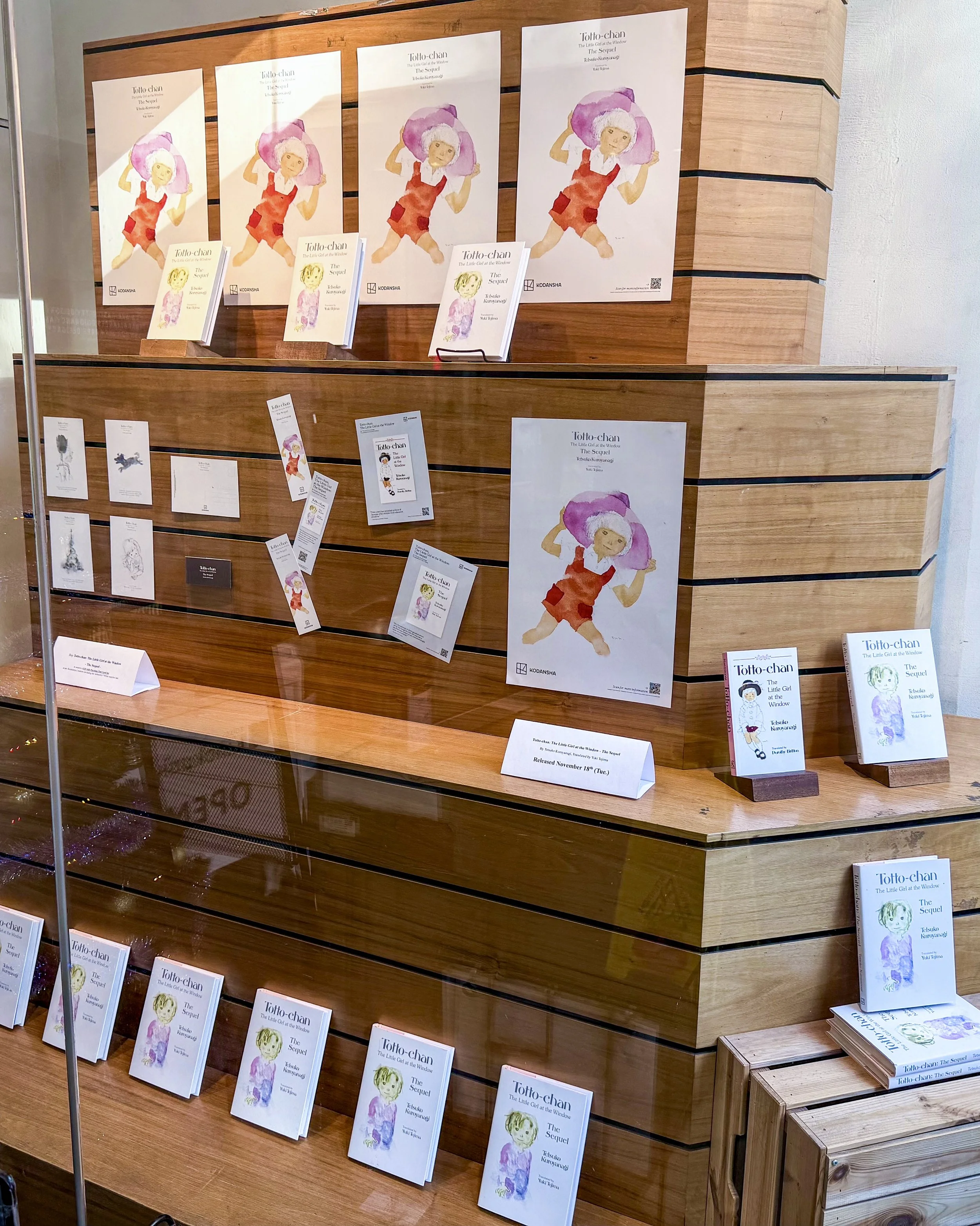Totto-chan, the Little Girl at the Window: The Sequel display at Kinokuniya New York