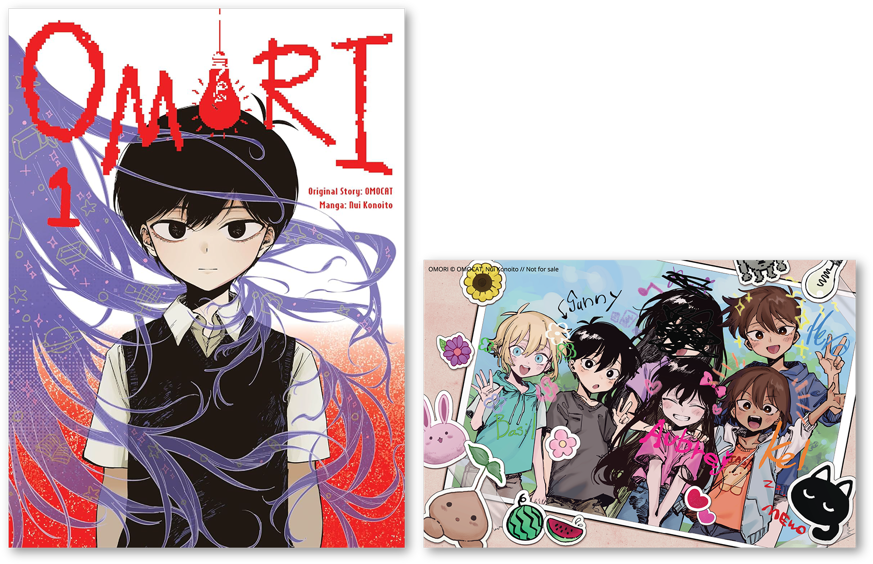 Omori 1 with postcard