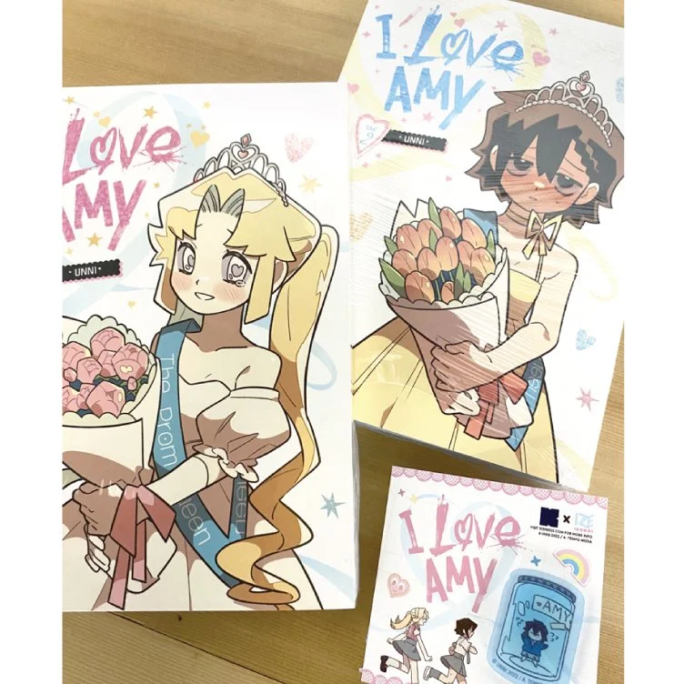 I Love Amy manga and pin