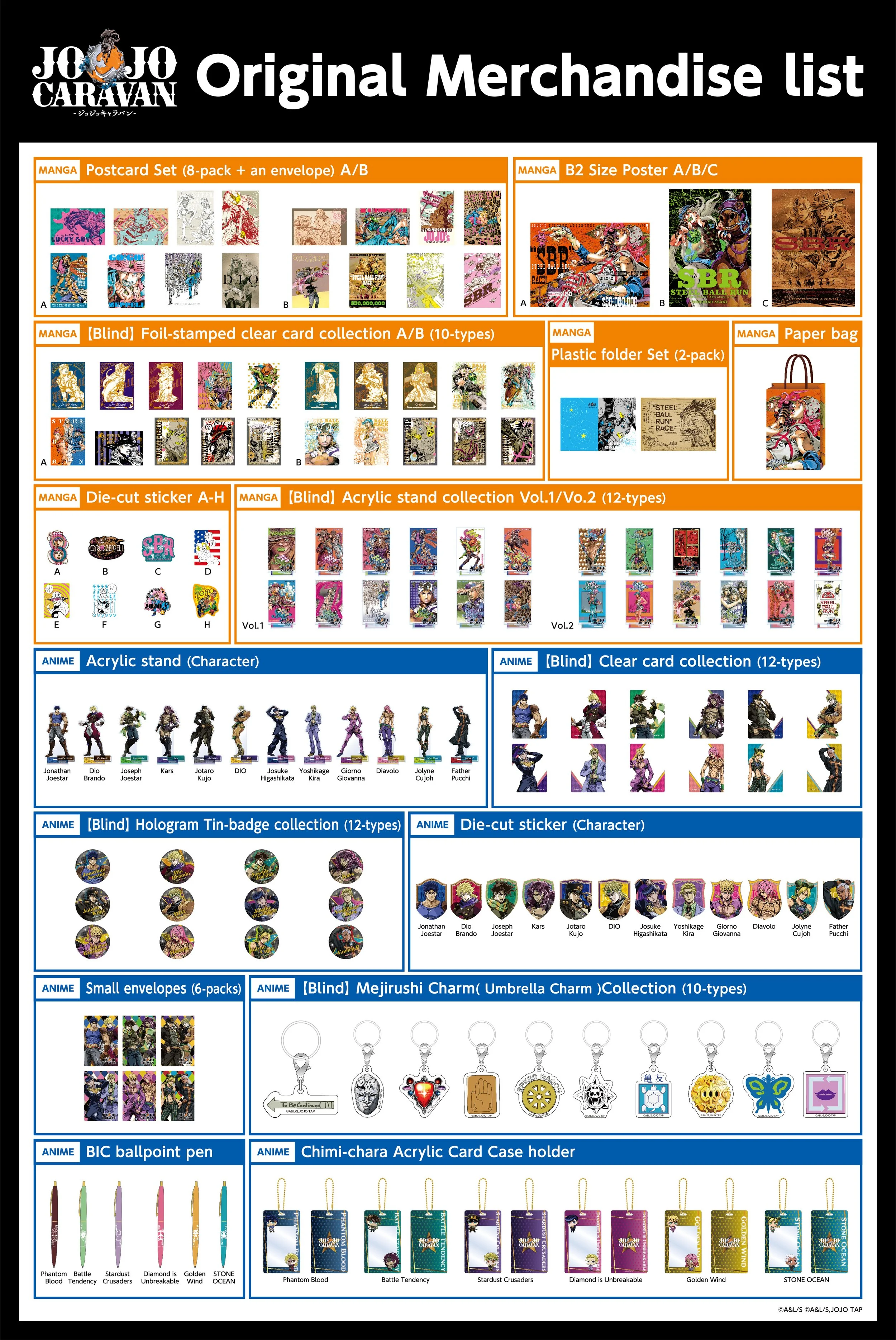 J Train Merch JOJOCARAVAN — Kinokuniya USA