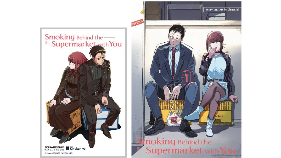 Smoking Behind the Supermarket with You manga and shikishi