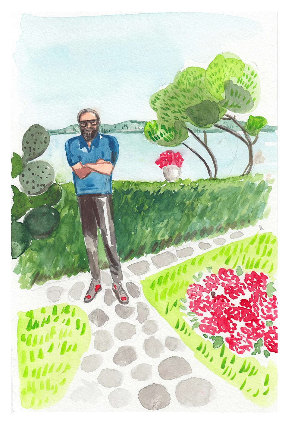 Eric, the caretaker of Villa Santo Sospir