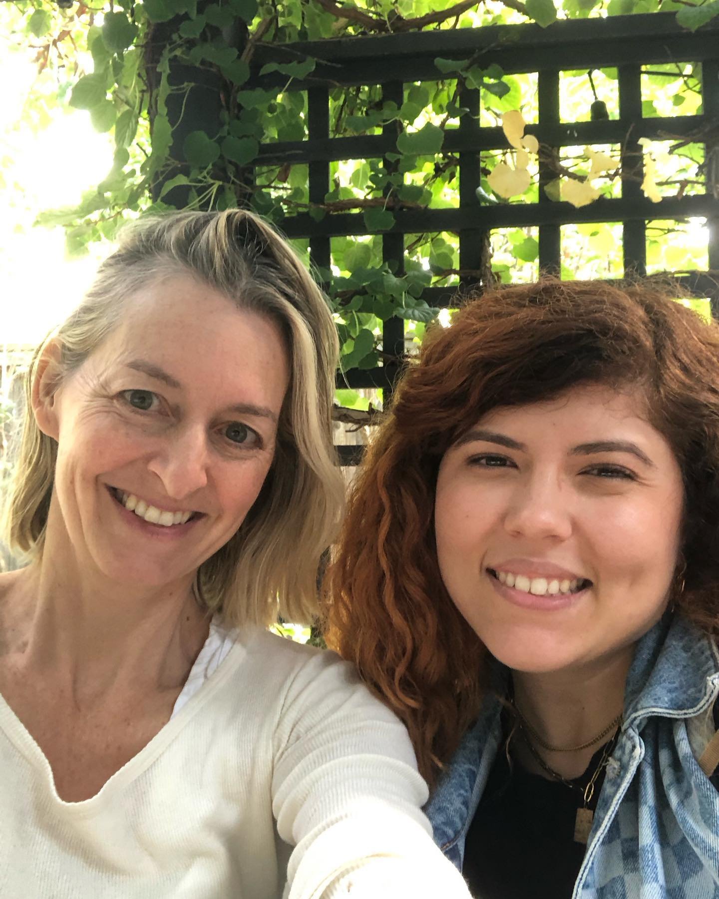 Such a lovely visit in my garden over the weekend with @naerin.art  aka Paula Gabriela, who interned with us 10 years ago in the summer of 2014.  She was visiting from Brazil and studying at OCAD.  Where were we then?  Working out of our storefront o