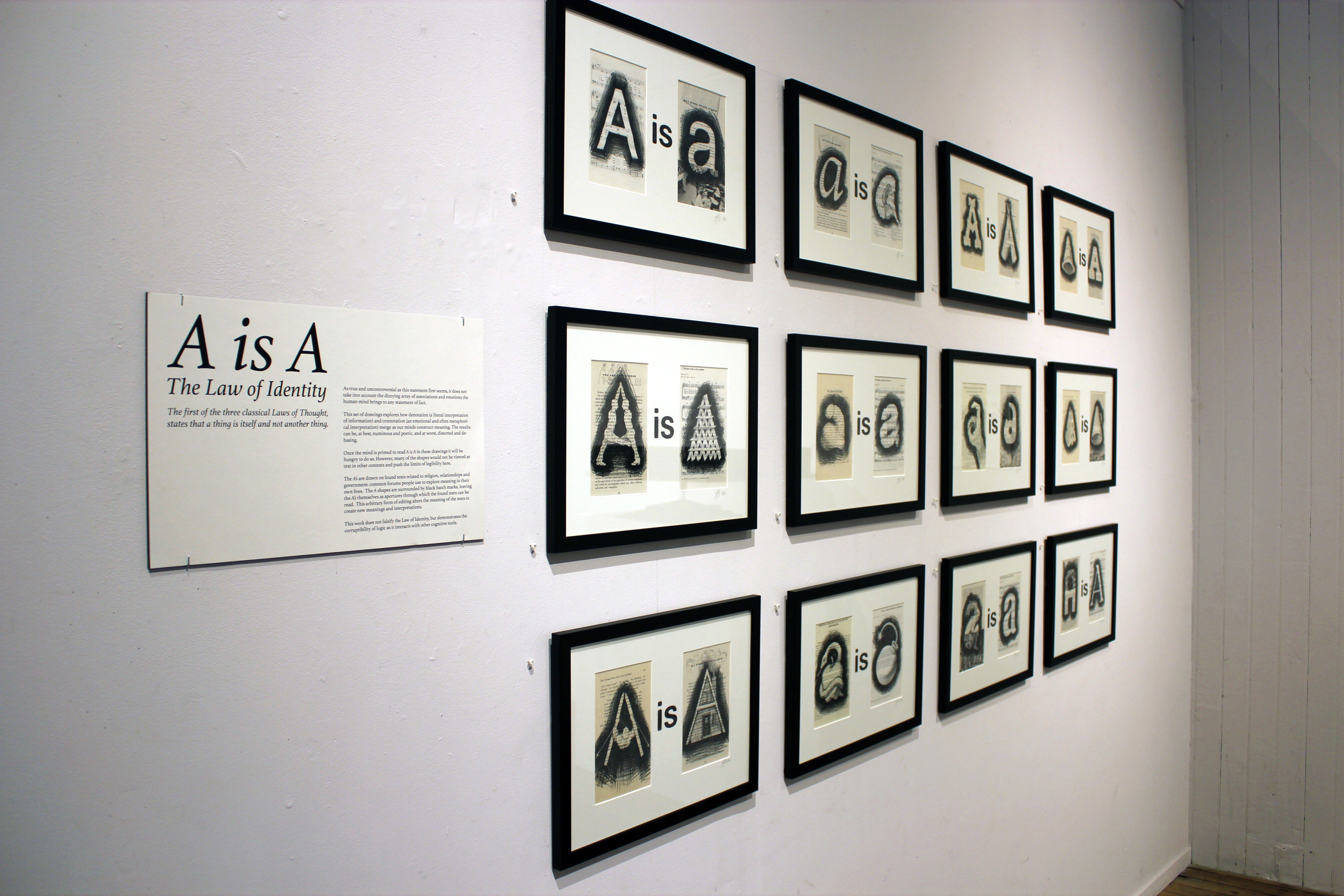 A is A Installation @ Piante Gallery in Eureka, CA / 2015