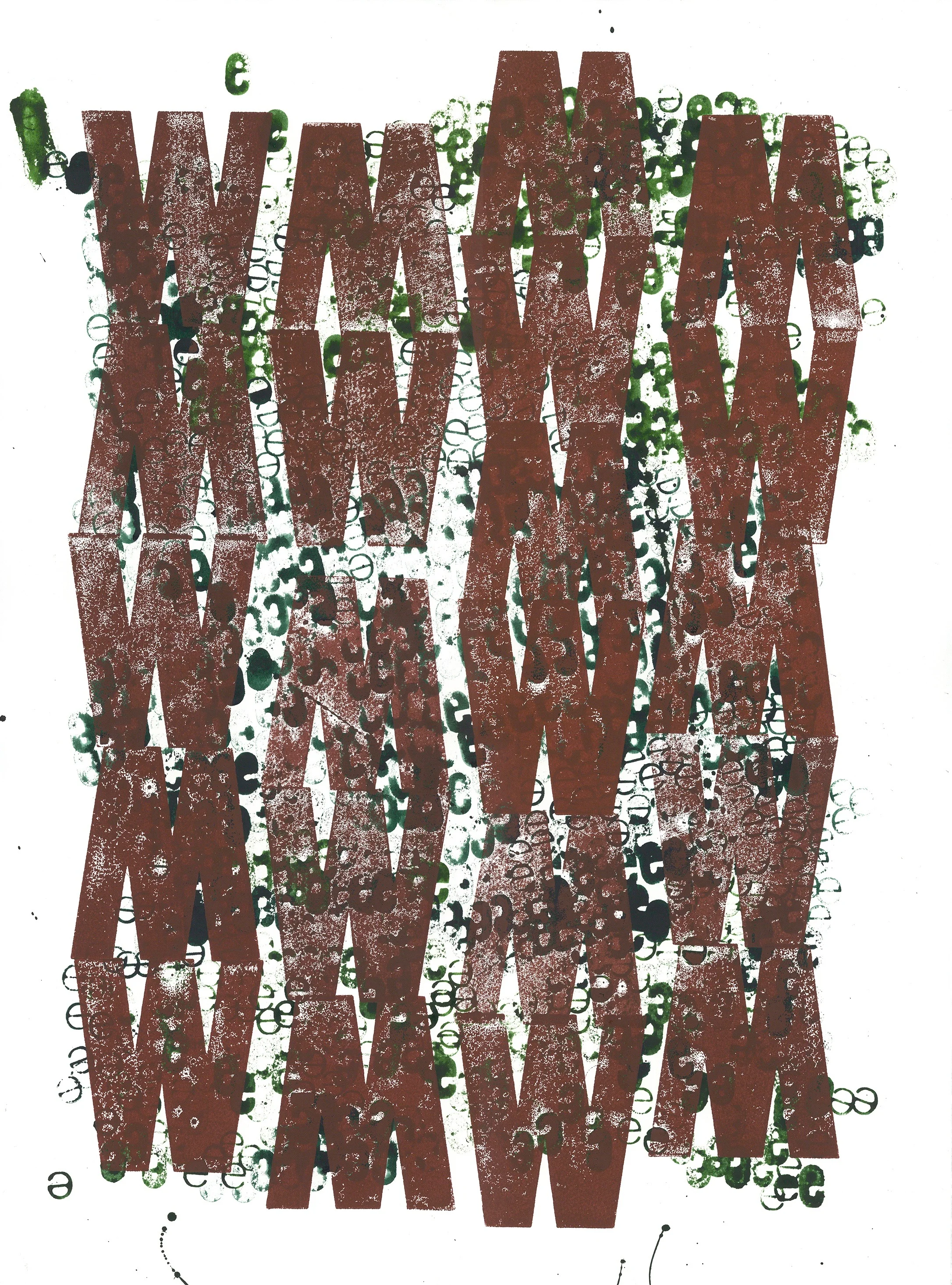 Winter’s Branches, block print on paper, 22x30 (8046)