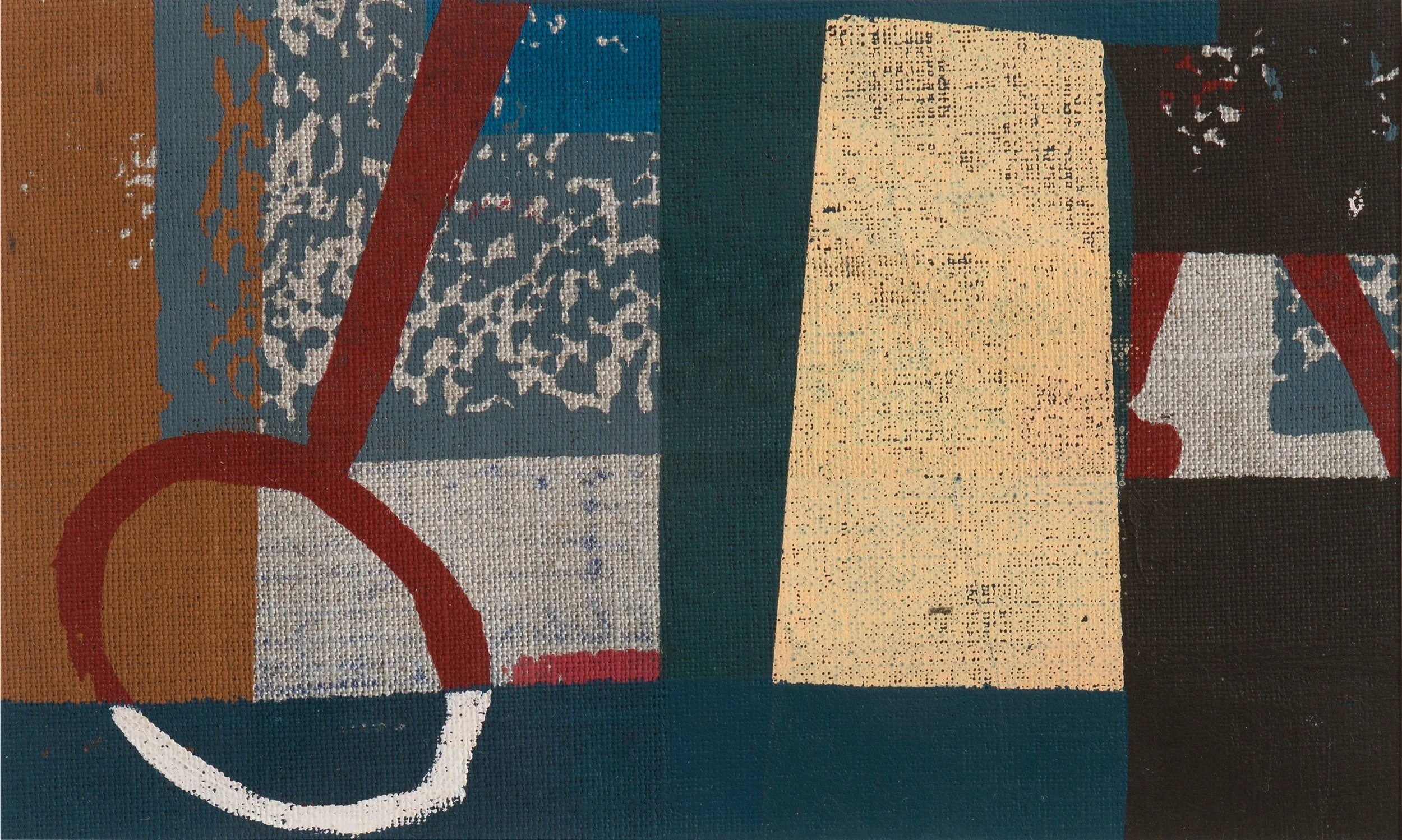 What’s the Matter with June? Screen print on linen (8050) Framed, 10 3/4 x 14