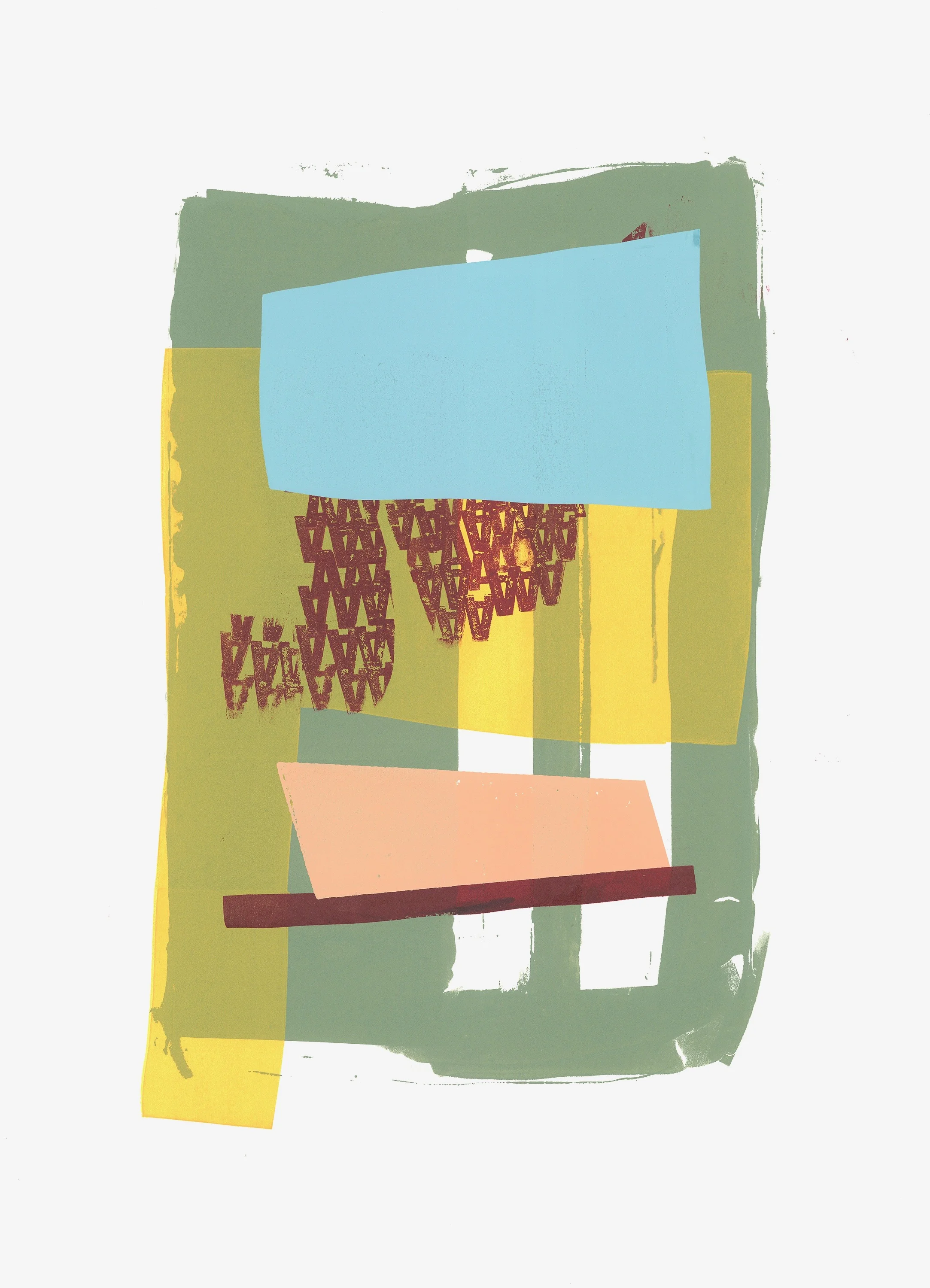 From the Other Side, Original Screen Print, Framed 26x34 1/4 (8083)