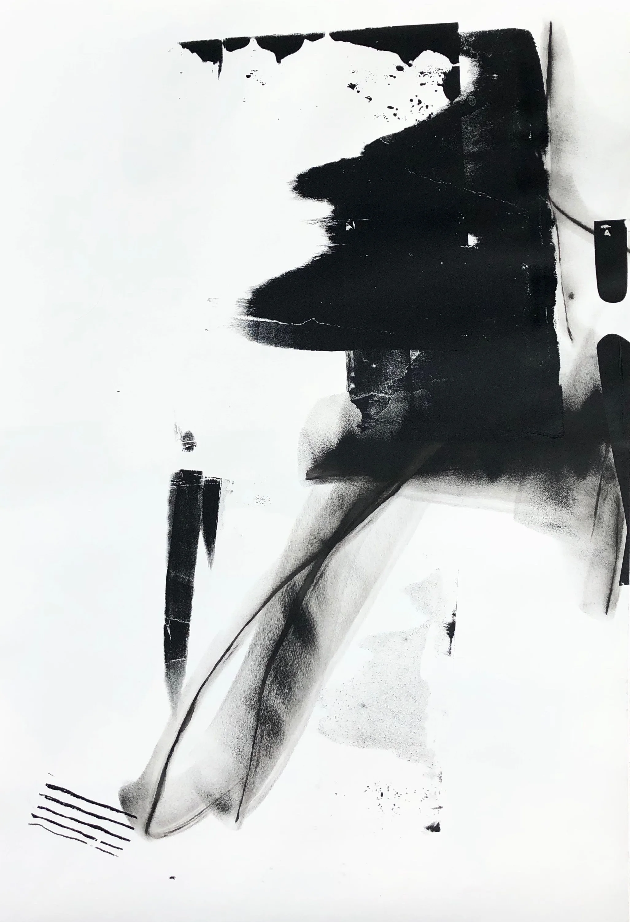 Ripple and Plunge, Original Screen print on paper, 30x44 (8119)