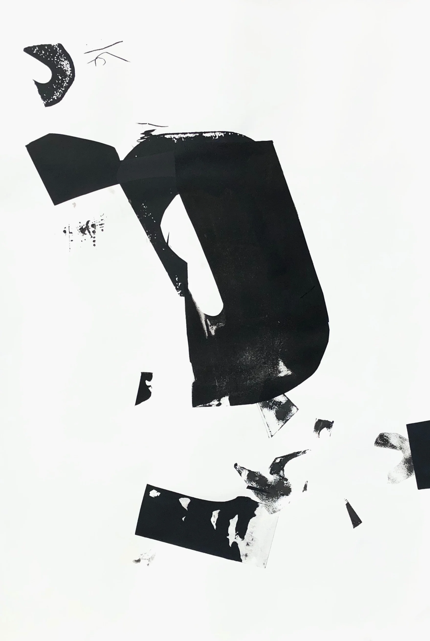   Happy Chance , Screenprint and hand block print on paper, 1/1  46.5 x 32.5, framed 