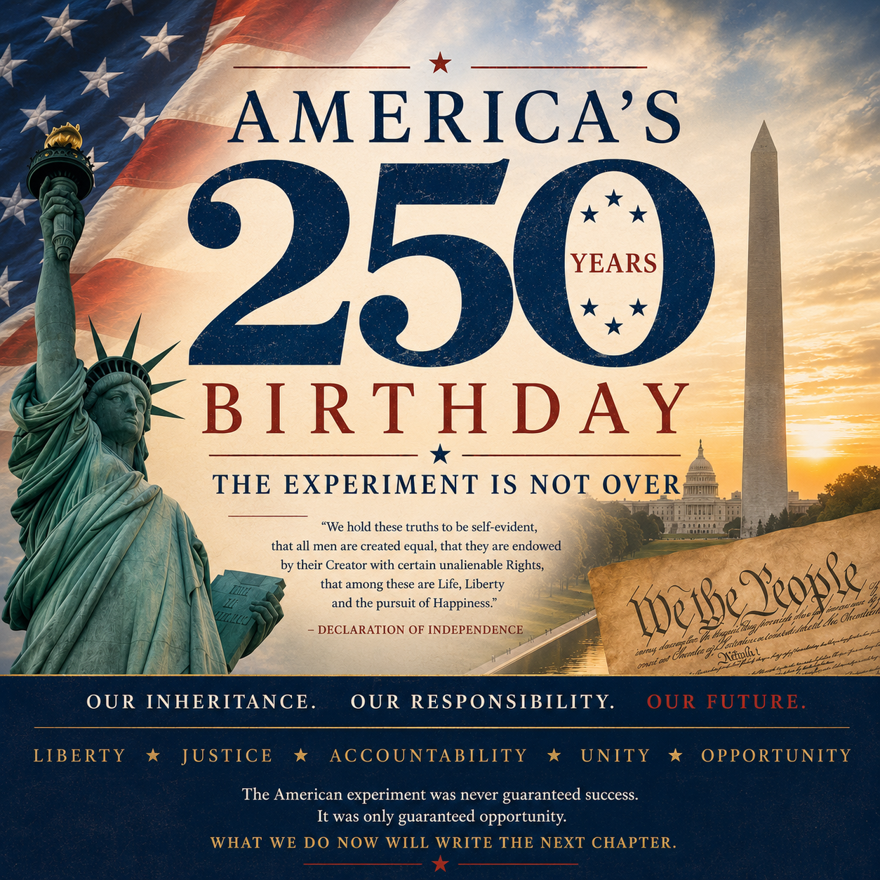 America's 250th birthday: The experiment is not over