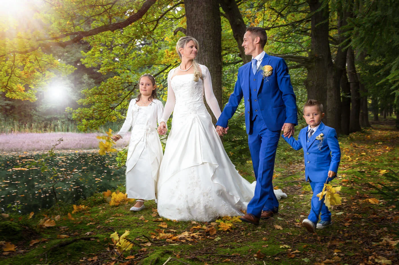 Brautpaar-Hochzeit-Natur